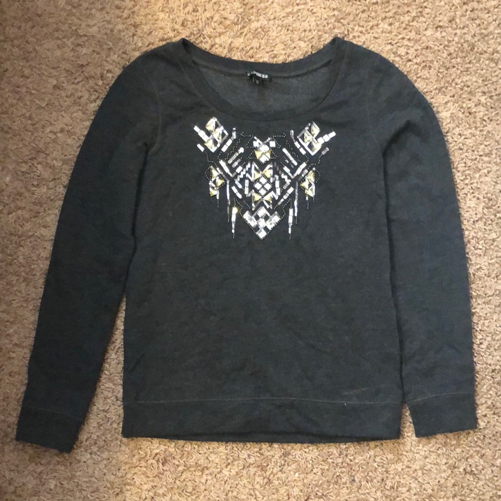 Express XS sequin sweatshirt